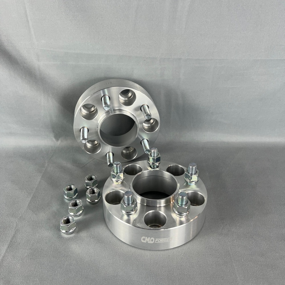 CMO Forged 5115170338B Hubcentric Wheel Spacers Silver 5 Lug 38mm Hub 2 Pieces